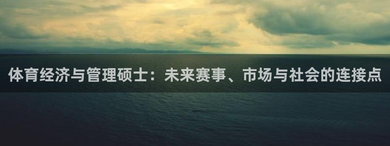 b体育官网下载入口app必一：体育经济与管理硕士：未来赛事、