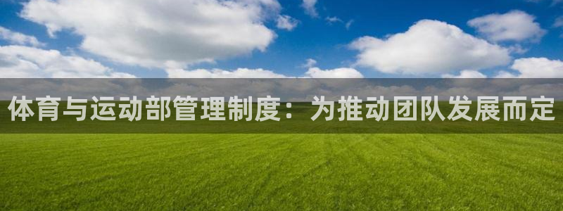 必一体育app平台下载：体育与运动部管理制度：为推动团队发展