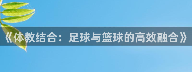 必一体育：《体教结合